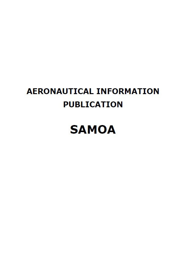 AIP Samoa - Digital Version only - Effective 13 June 2024