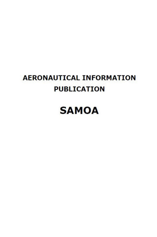 AIP Samoa - Digital Version only - Effective 28 December 2023