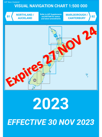 B1/B2 VNC Northland / Auckland / Marlborough / Canterbury - (1:500,000) - 30 November 2023