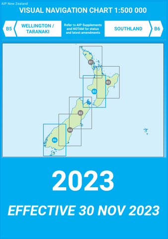 B5/B6 VNC Wellington / Taranaki / Southland - (1:500,000) - 30 November 2023