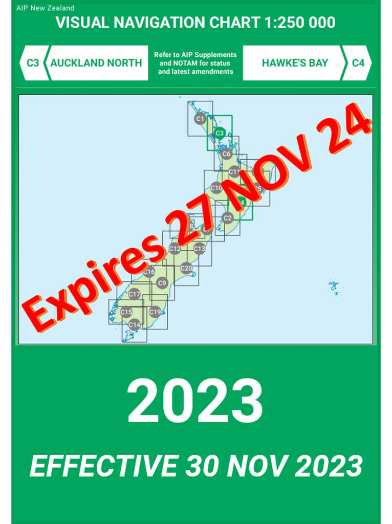 C3/C4 VNC Auckland North/Hawke's Bay - (1:250,000) - 30 November 2023