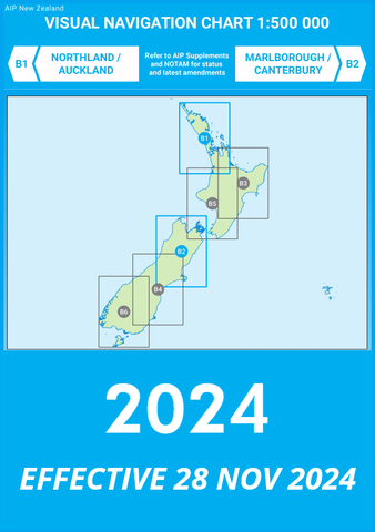 B1/B2 VNC Northland / Auckland / Marlborough / Canterbury - (1:500,000) - 28 November 2024