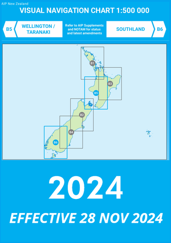 B5/B6 VNC Wellington / Taranaki / Southland - (1:500,000) - 28 November 2024