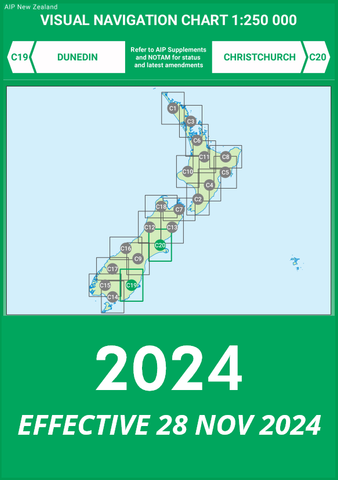 C19/C20 VNC Dunedin/Christchurch - (1:250,000) - 28 November 2024