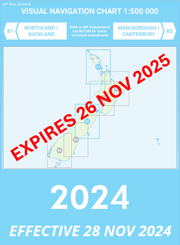 B1/B2 VNC Northland / Auckland / Marlborough / Canterbury - (1:500,000) - 28 November 2024