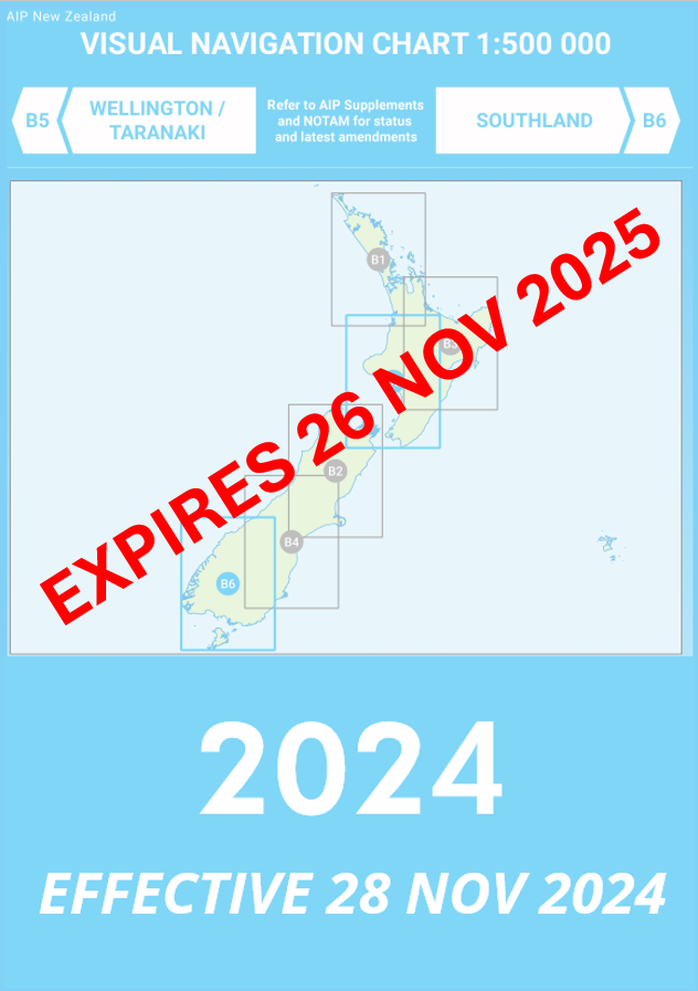 B5/B6 VNC Wellington / Taranaki / Southland - (1:500,000) - 28 November 2024