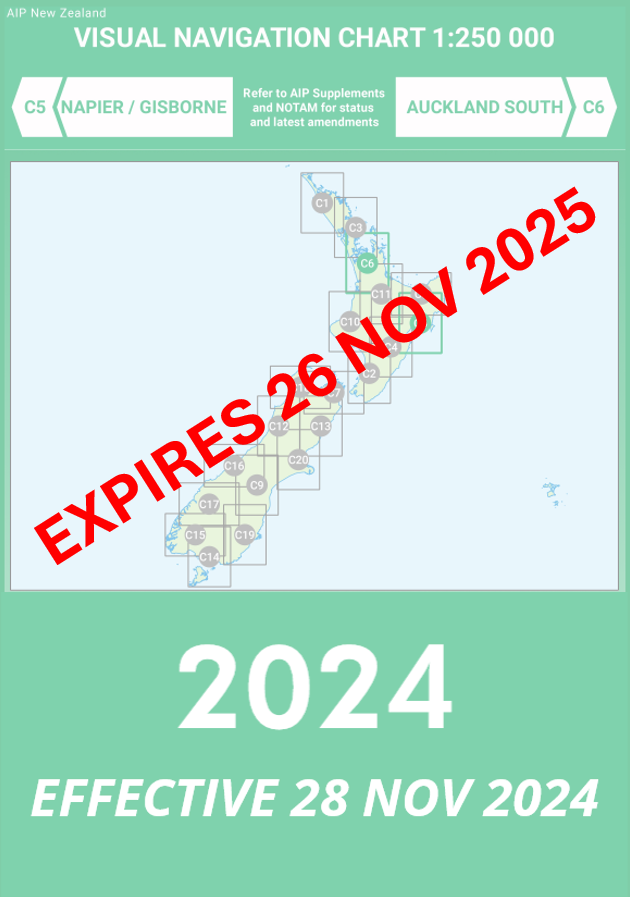 C5/C6 VNC Napier/Gisborne/Auckland South - (1:250,000) - 28 November 2024