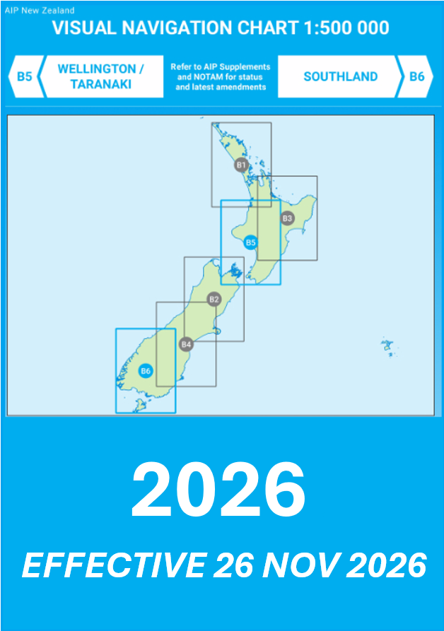 B5/B6 VNC Wellington / Taranaki / Southland - (1:500,000) - 26 November 2026