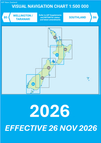 B5/B6 VNC Wellington / Taranaki / Southland - (1:500,000) - 26 November 2026