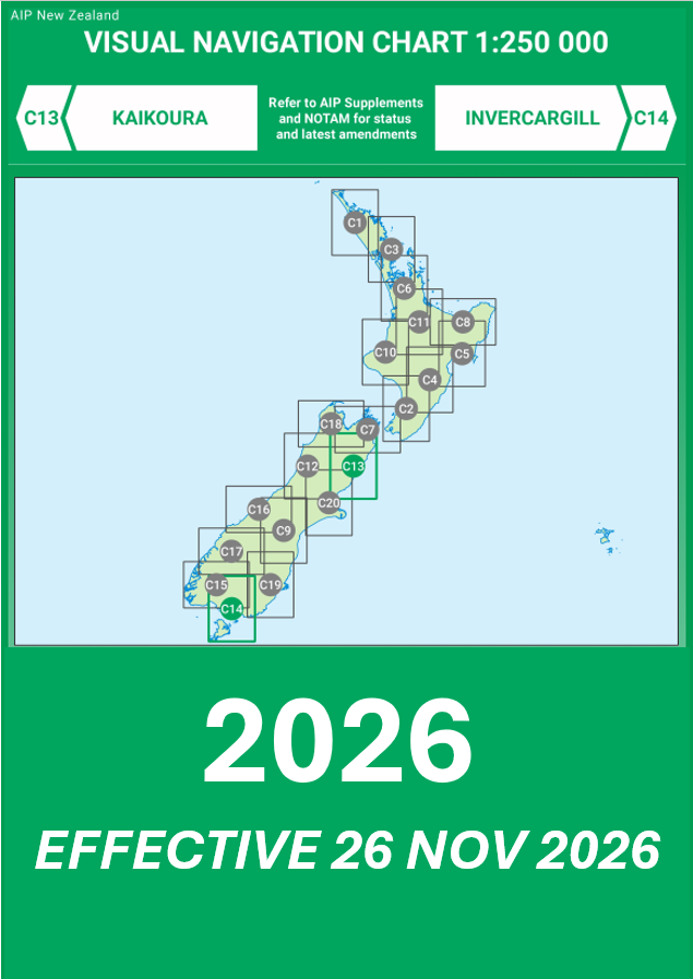 C13/C14 VNC Kaikoura/Invercargill - (1:250,000) - 26 November 2026