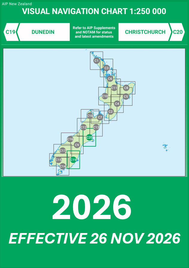 C19/C20 VNC Dunedin/Christchurch - (1:250,000) - 26 November 2026