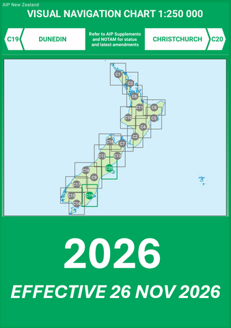 C19/C20 VNC Dunedin/Christchurch - (1:250,000) - 26 November 2026