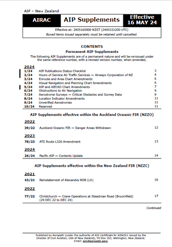 AIPNZ Supplement 24/5 - Effective Date 16 May 2024