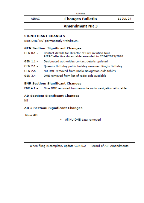 AIP Niue Amendment NR 3 - Digital Version only - Effective 11 July 2024