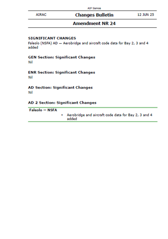 AIP Samoa Amendment NR24 - Digital Version only - Effective 12 June 2025