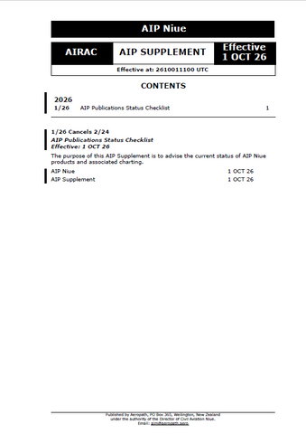 AIP Niue Supplement - Digital Version only - Effective 1 October 2026