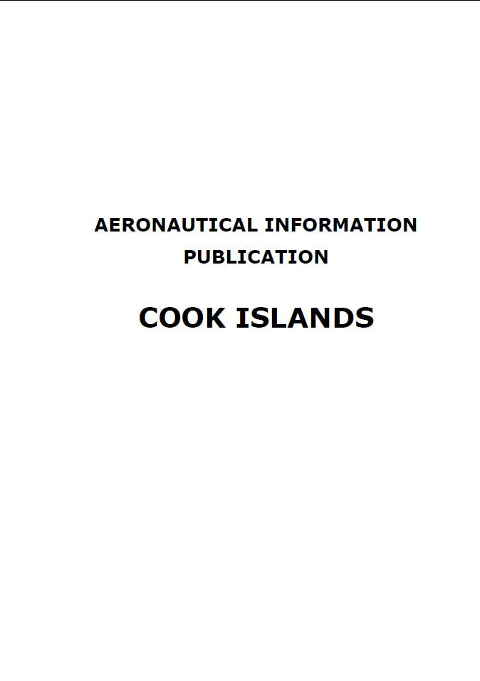AIP Cook Islands - Digital Version only - Effective 19 May 2022