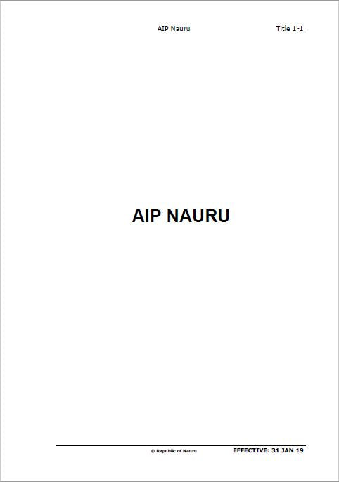 AIP Nauru - Digital Version only - Effective 26 March 2020