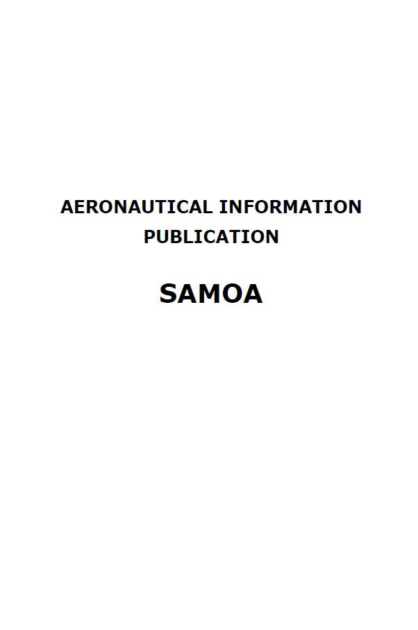 AIP Samoa - Digital Version only - Effective 13 August 2020